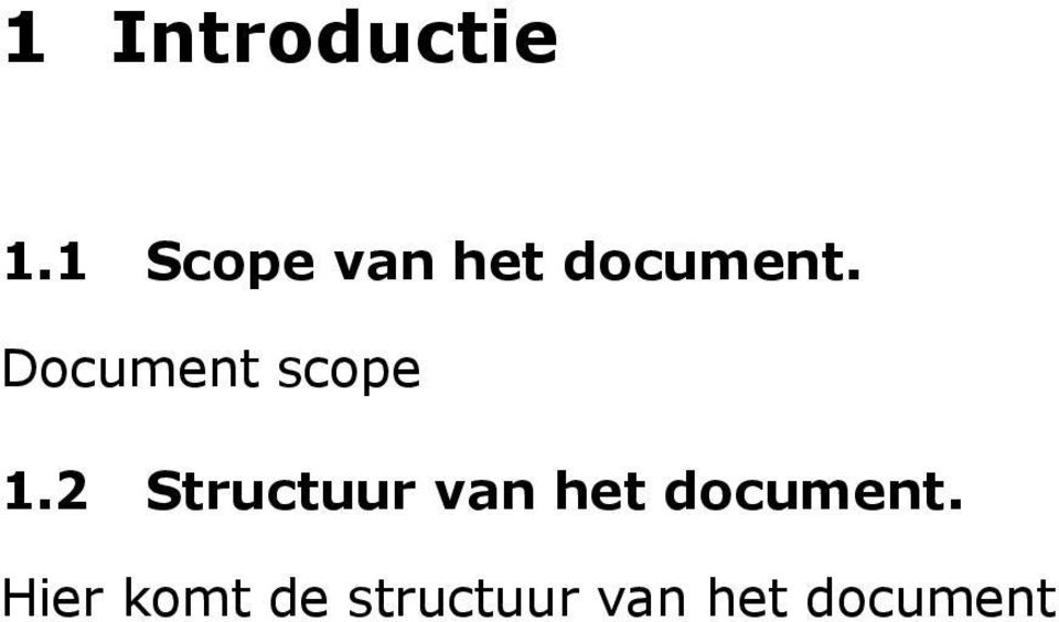 Document scope 1.