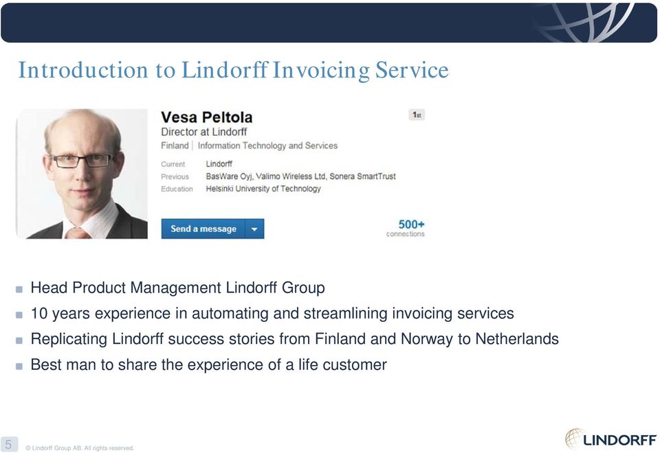 invoicing services Replicating Lindorff success stories from Finland