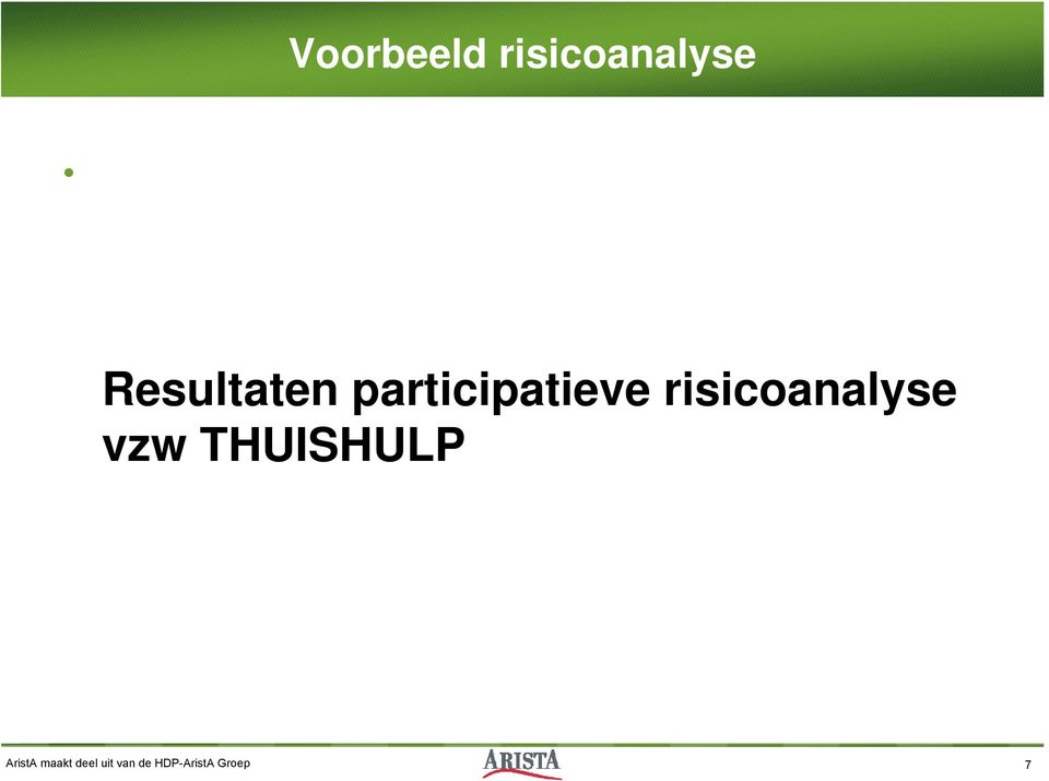 risicoanalyse vzw THUISHULP