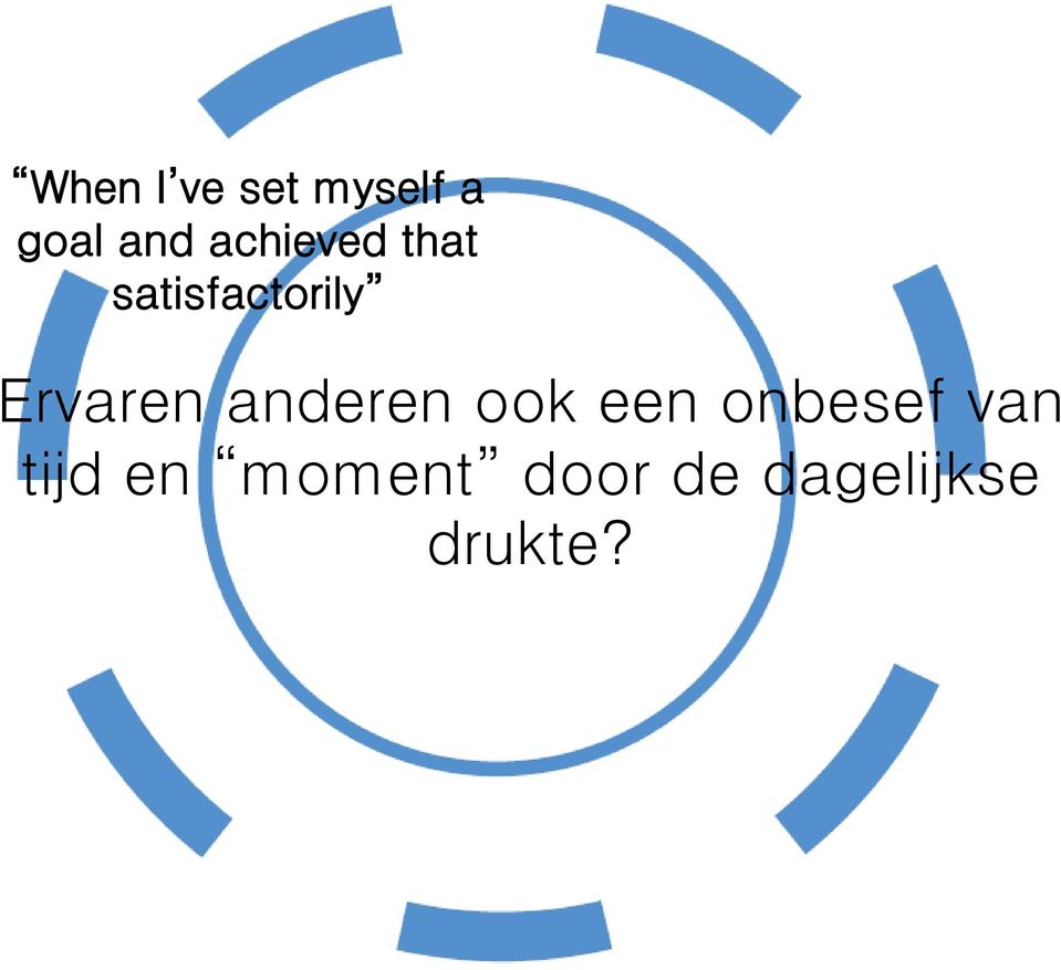 Ervaren anderen ook een onbesef