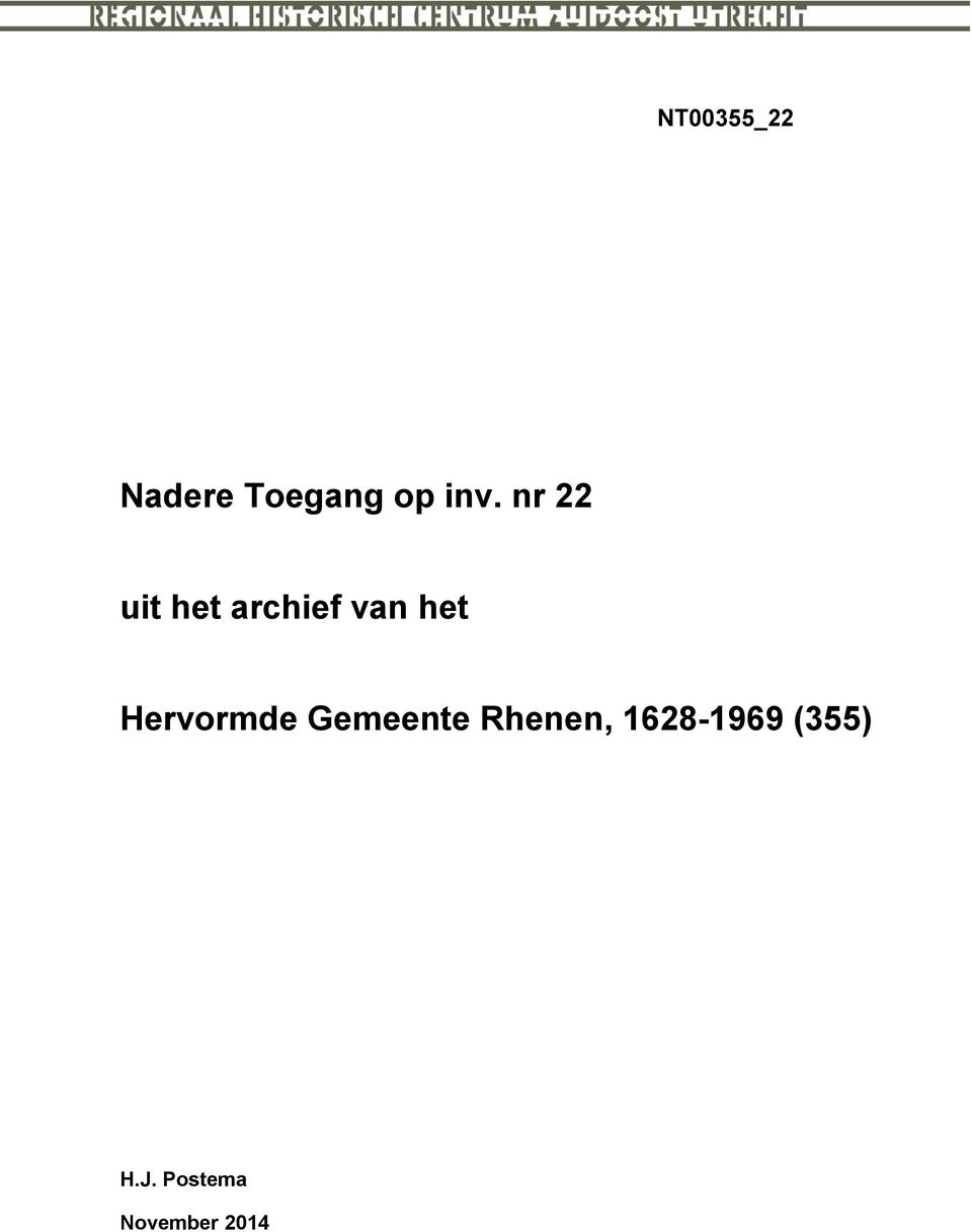 Hervormde Gemeente Rhenen,