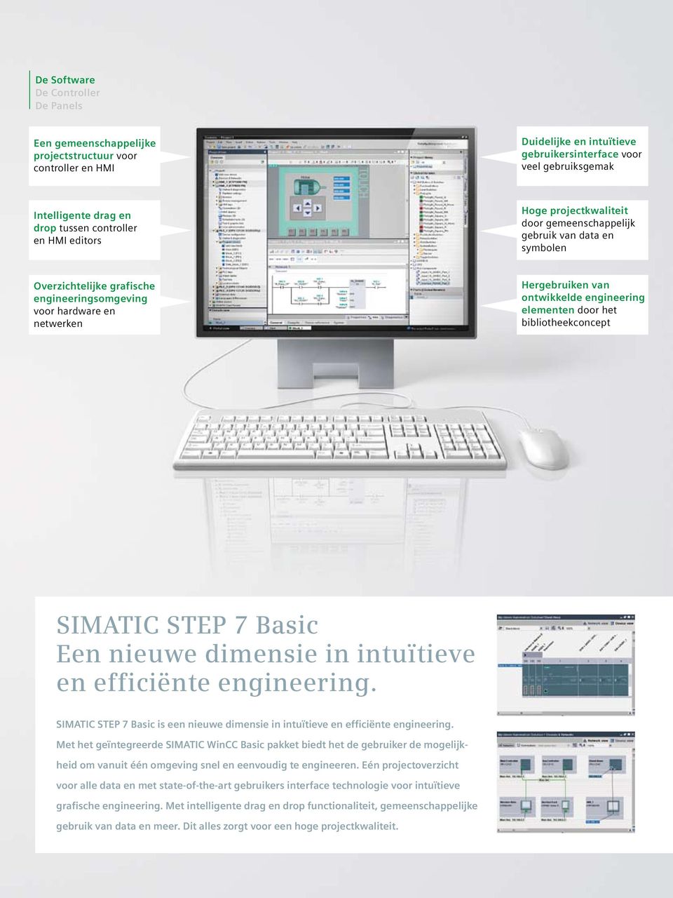ontwikkelde engineering elementen door het bibliotheekconcept SIMATIC STEP 7 Basic Een nieuwe dimensie in intuïtieve en efficiënte engineering.