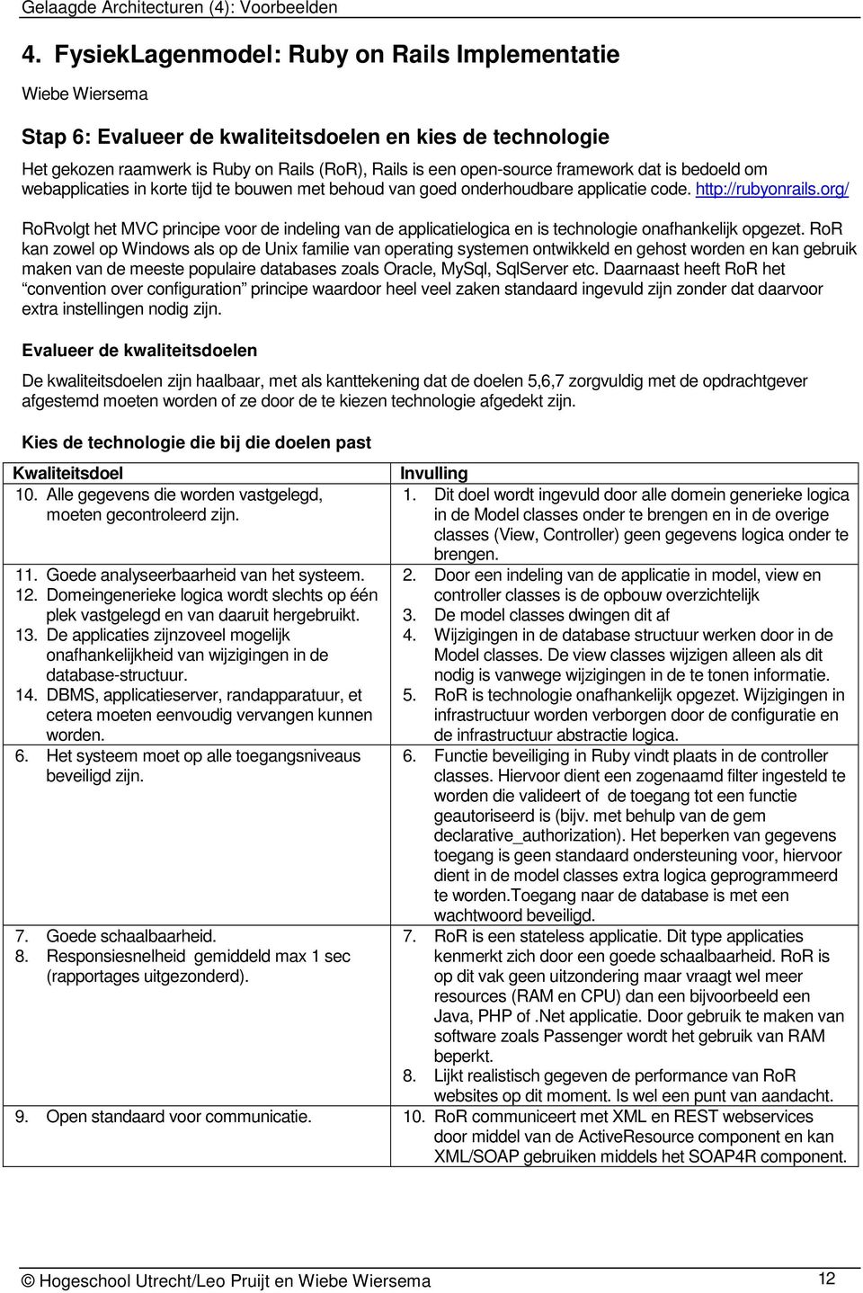 org/ RoRvolgt het MVC principe voor de indeling van de applicatielogica en is technologie onafhankelijk opgezet.