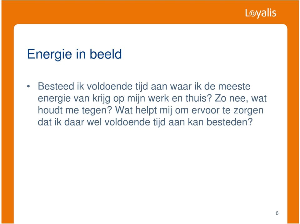 Zo nee, wat houdt me tegen?