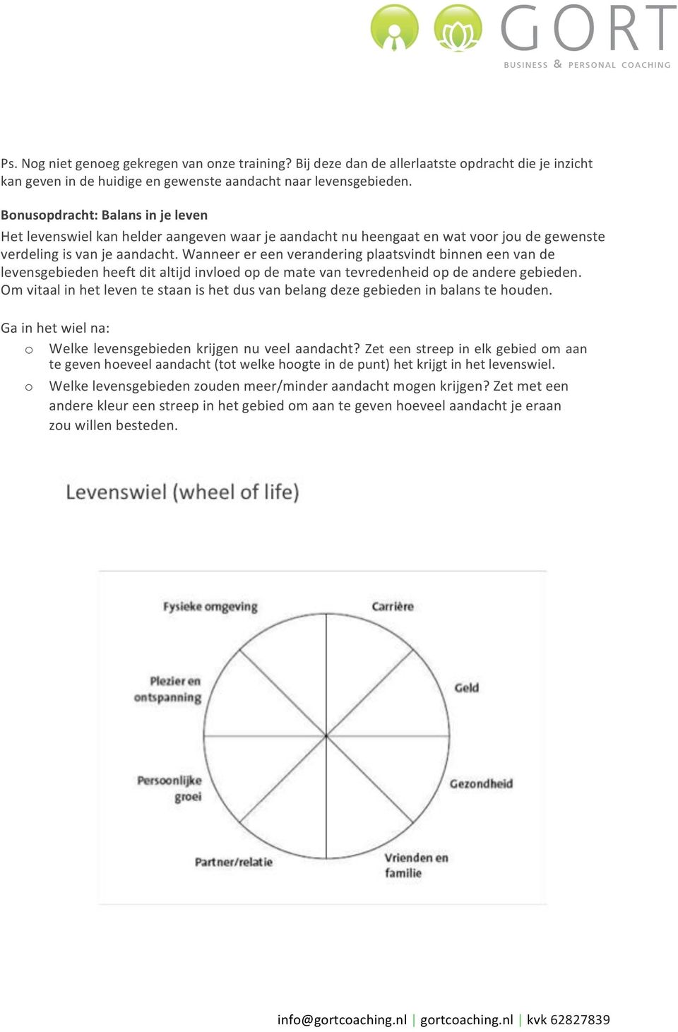 Wanneer er een verandering plaatsvindt binnen een van de levensgebieden heeft dit altijd invloed op de mate van tevredenheid op de andere gebieden.