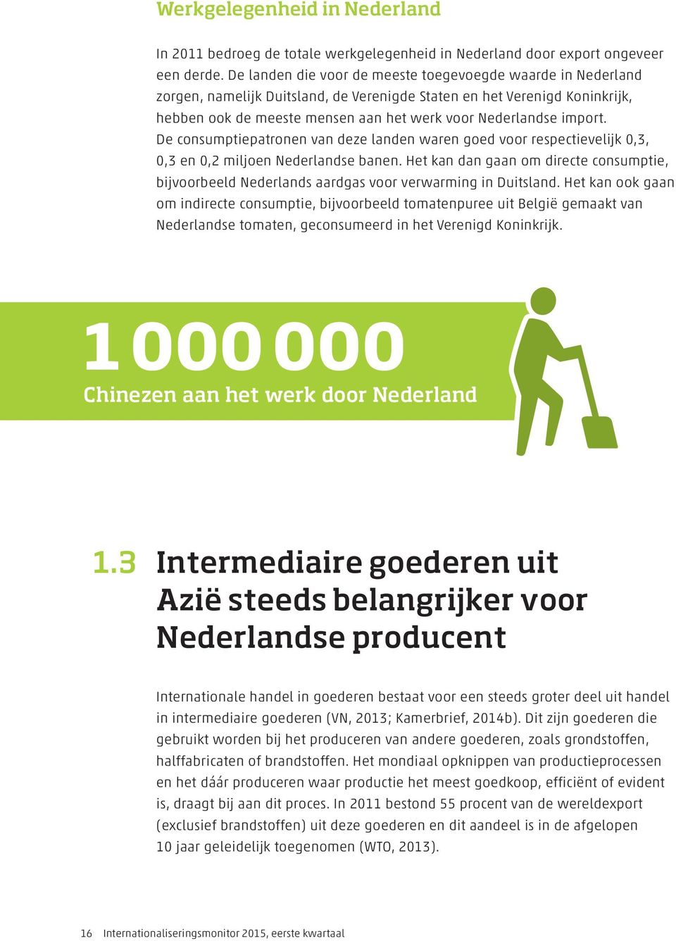import. De consumptiepatronen van deze landen waren goed voor respectievelijk 0,3, 0,3 en 0,2 miljoen Nederlandse banen.
