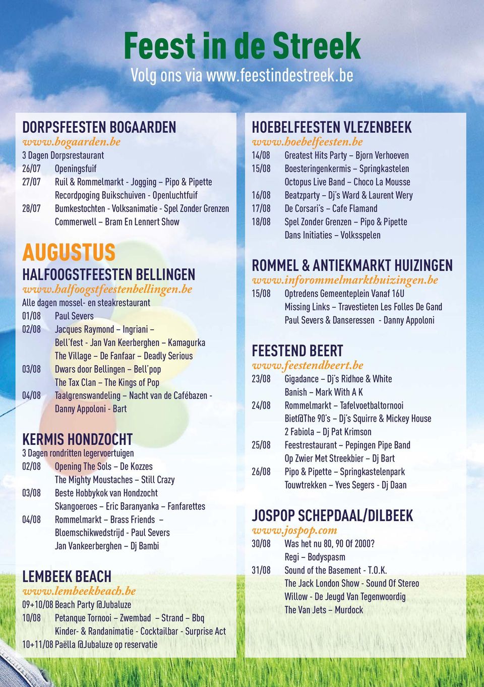 Commerwell Bram En Lennert Show AUGUSTUS HALFOOGSTFEESTEN BELLINGEN www.halfoogstfeestenbellingen.