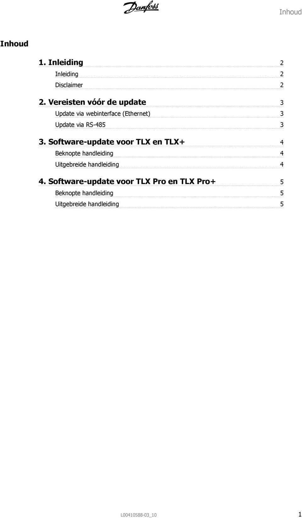 3. Software-update voor TLX en TLX+ 4 Beknopte handleiding 4 Uitgebreide handleiding