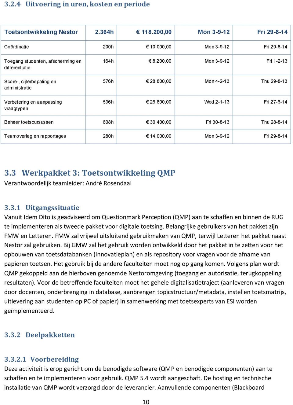 800,00 Mon 4-2-13 Thu 29-8-13 Verbetering en aanpassing vraagtypen 536h 26.800,00 Wed 2-1-13 Fri 27-6-14 Beheer toetscursussen 608h 30.