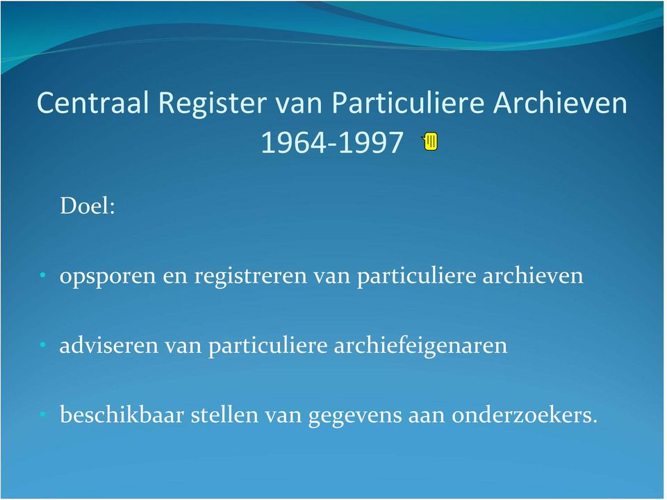 archieven adviseren van particuliere