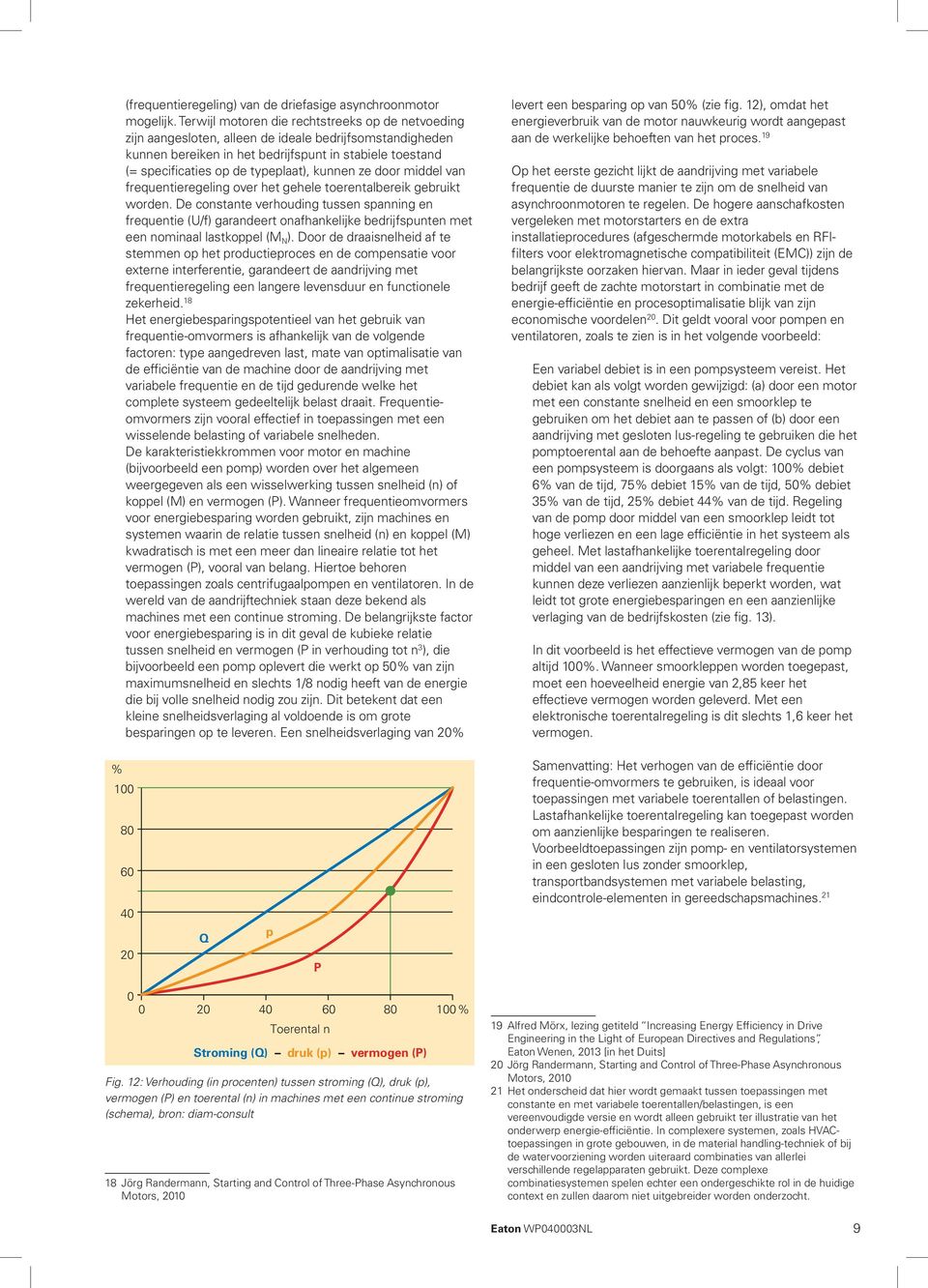 kunnen ze door middel van frequentieregeling over het gehele toerentalbereik gebruikt worden.