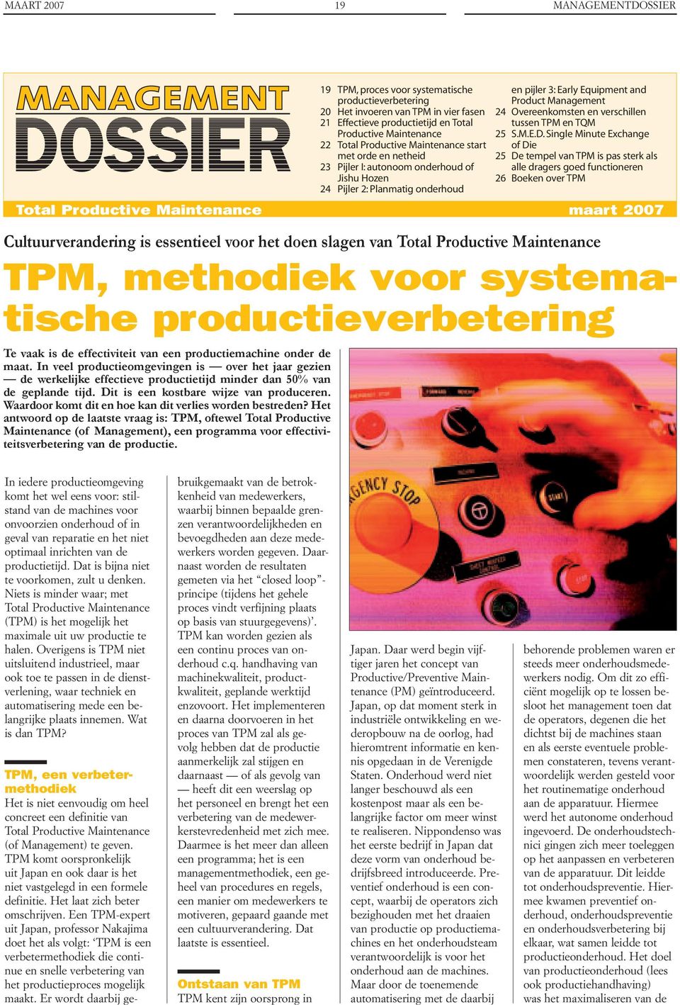 verschillen tussen TPM en TQM S.M.E.D.