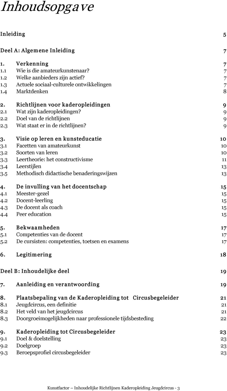 1 Facetten van amateurkunst 10 3.2 Soorten van leren 10 3.3 Leertheorie: het constructivisme 11 3.4 Leerstijlen 13 3.5 Methodisch didactische benaderingswijzen 13 4.