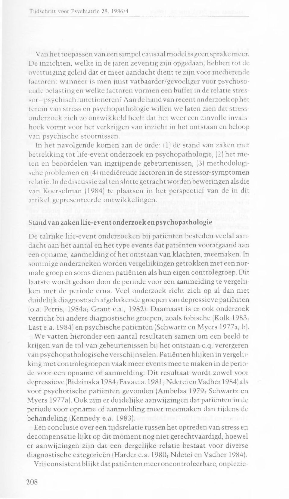 psychosociale belasting en welke factoren vormen een buffer in de relatie stressor psychisch functioneren?