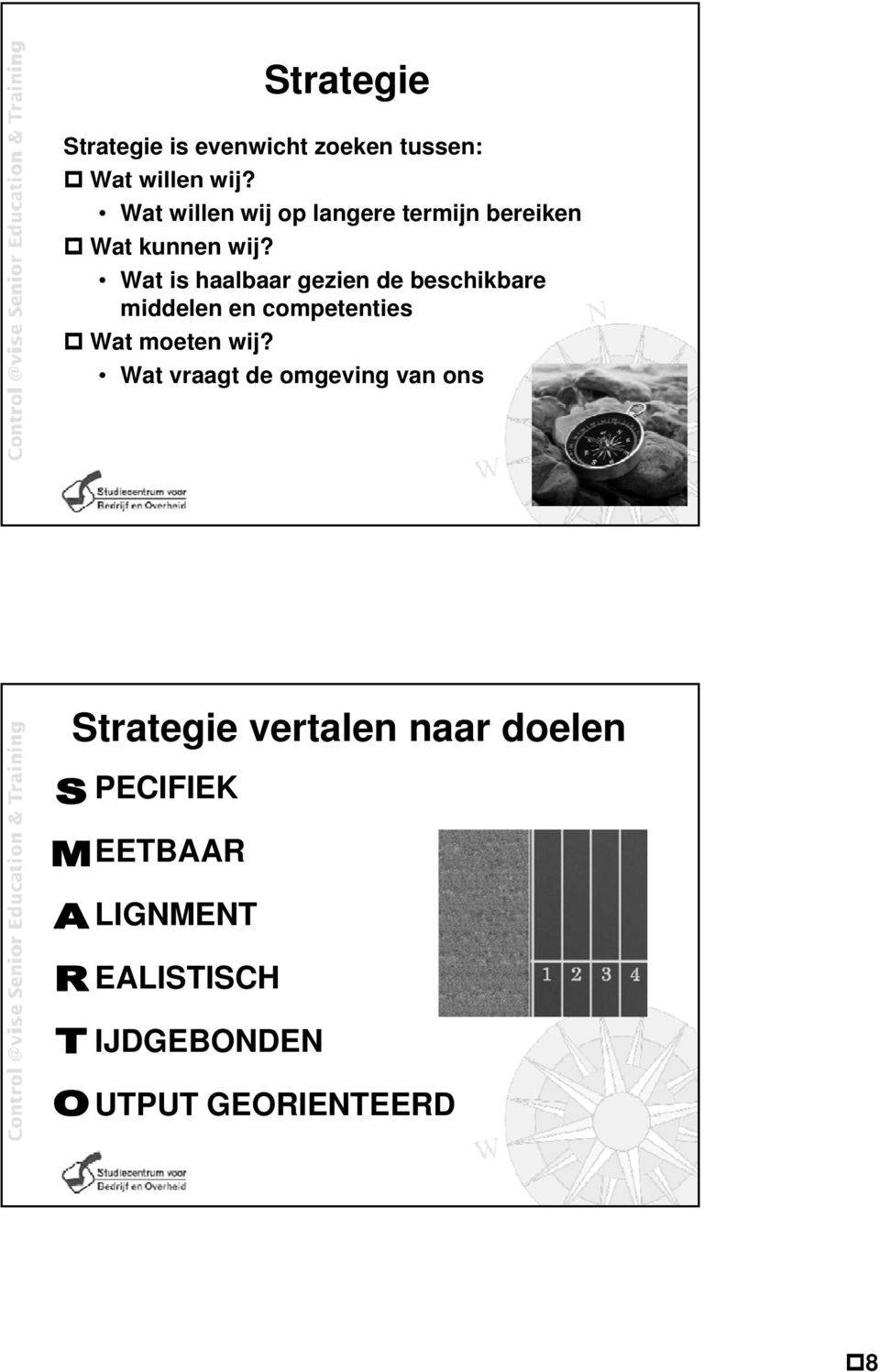 Wat is haalbaar gezien de beschikbare middelen en competenties Wat moeten wij?