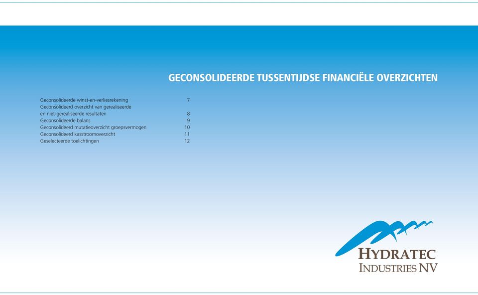 Geconsolideerd mutatieoverzicht groepsvermogen 10 Geconsolideerd