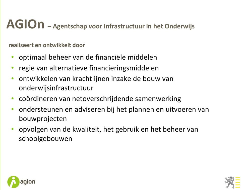 van onderwijsinfrastructuur coördineren van netoverschrijdende samenwerking ondersteunen en adviseren bij