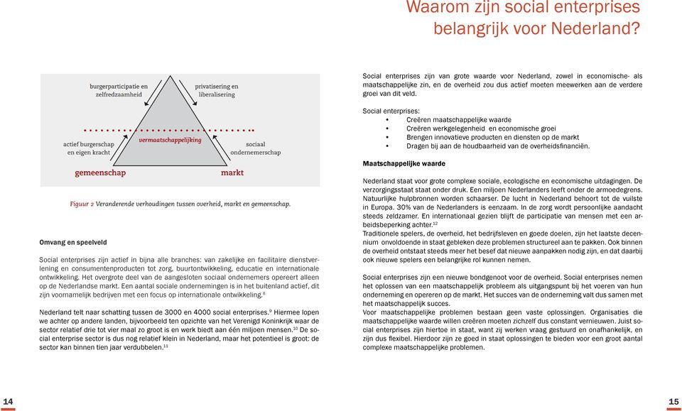 Social enterprises: Creëren maatschappelijke waarde Creëren werkgelegenheid en economische groei Brengen innovatieve producten en diensten op de markt Dragen bij aan de houdbaarheid van de