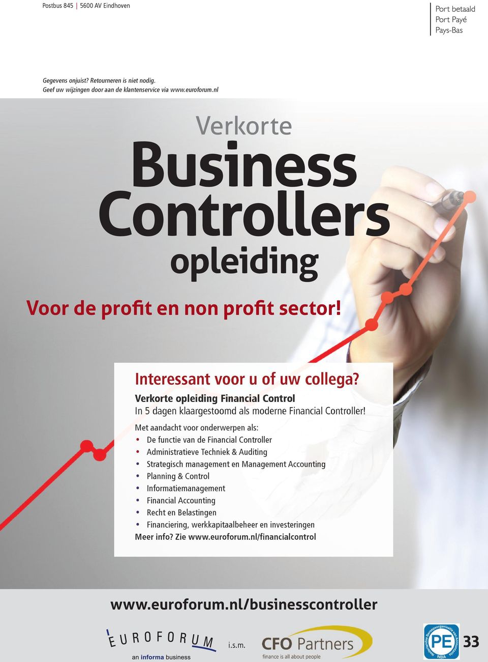 Verkorte opleiding Financial Control In 5 dagen klaargestoomd als moderne Financial Controller!