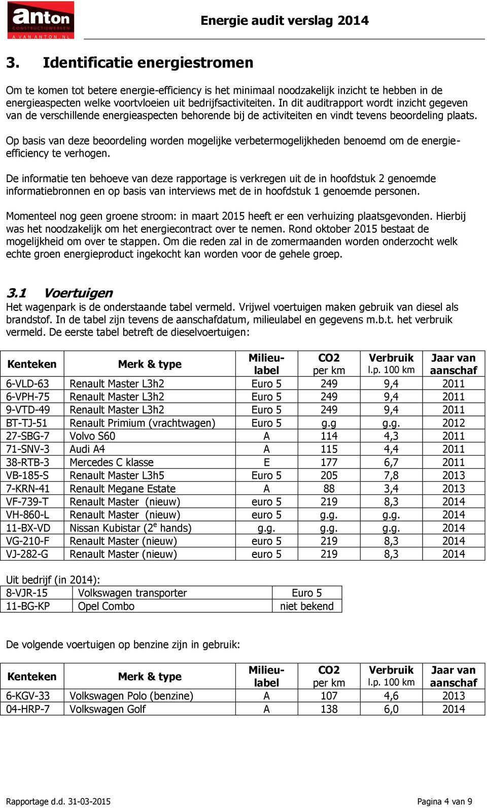 Op basis van deze beoordeling worden mogelijke verbetermogelijkheden benoemd om de energieefficiency te verhogen.