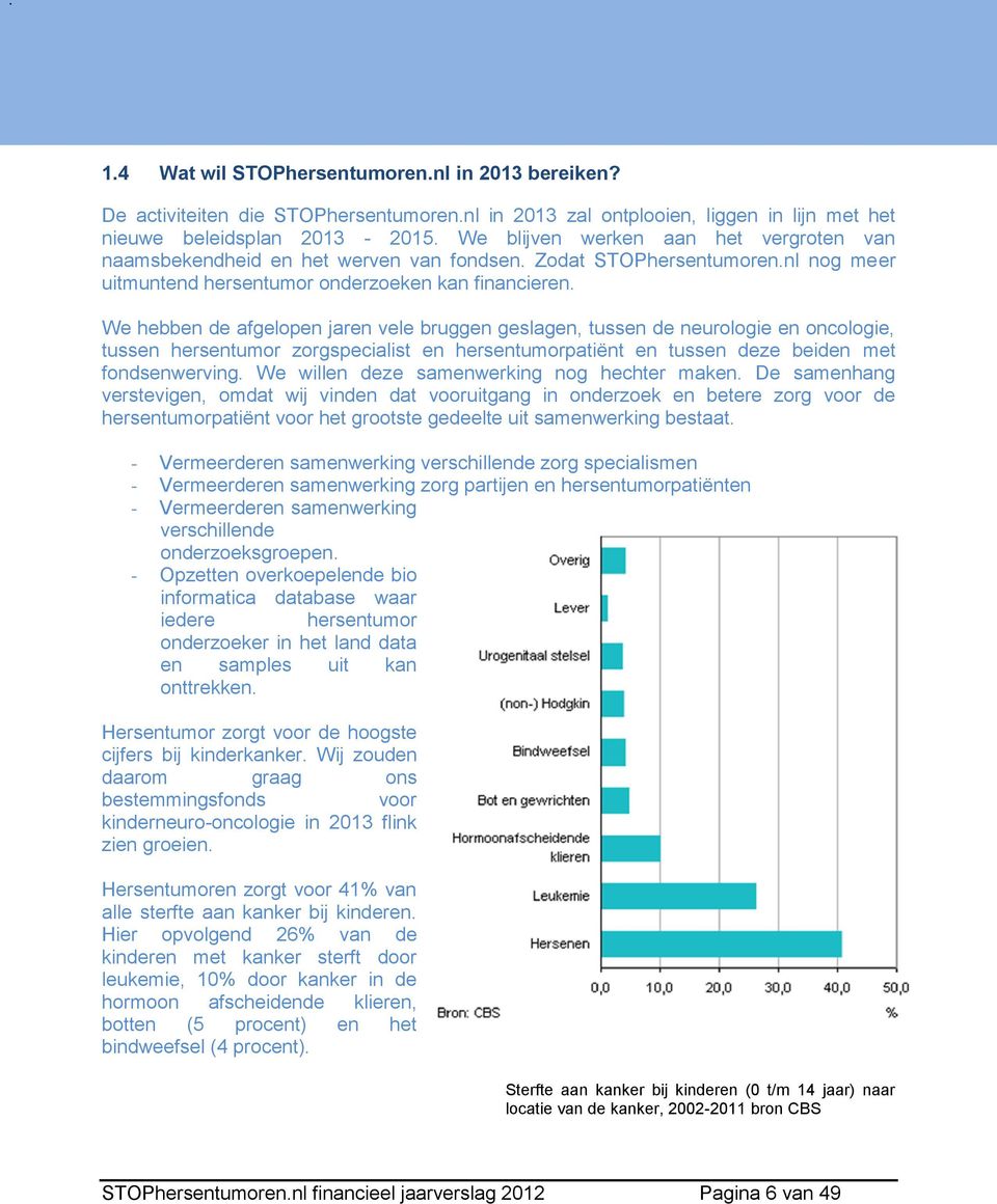 We hebben de afgelopen jaren vele bruggen geslagen, tussen de neurologie en oncologie, tussen hersentumor zorgspecialist en hersentumorpatiënt en tussen deze beiden met fondsenwerving.