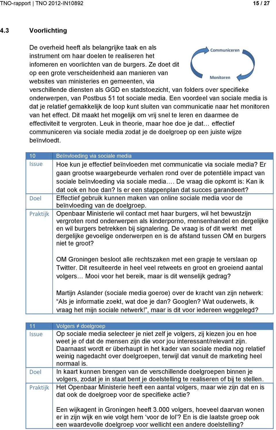 Postbus 51 tot sociale media. Een voordeel van sociale media is dat je relatief gemakkelijk de loop kunt sluiten van communicatie naar het monitoren van het effect.