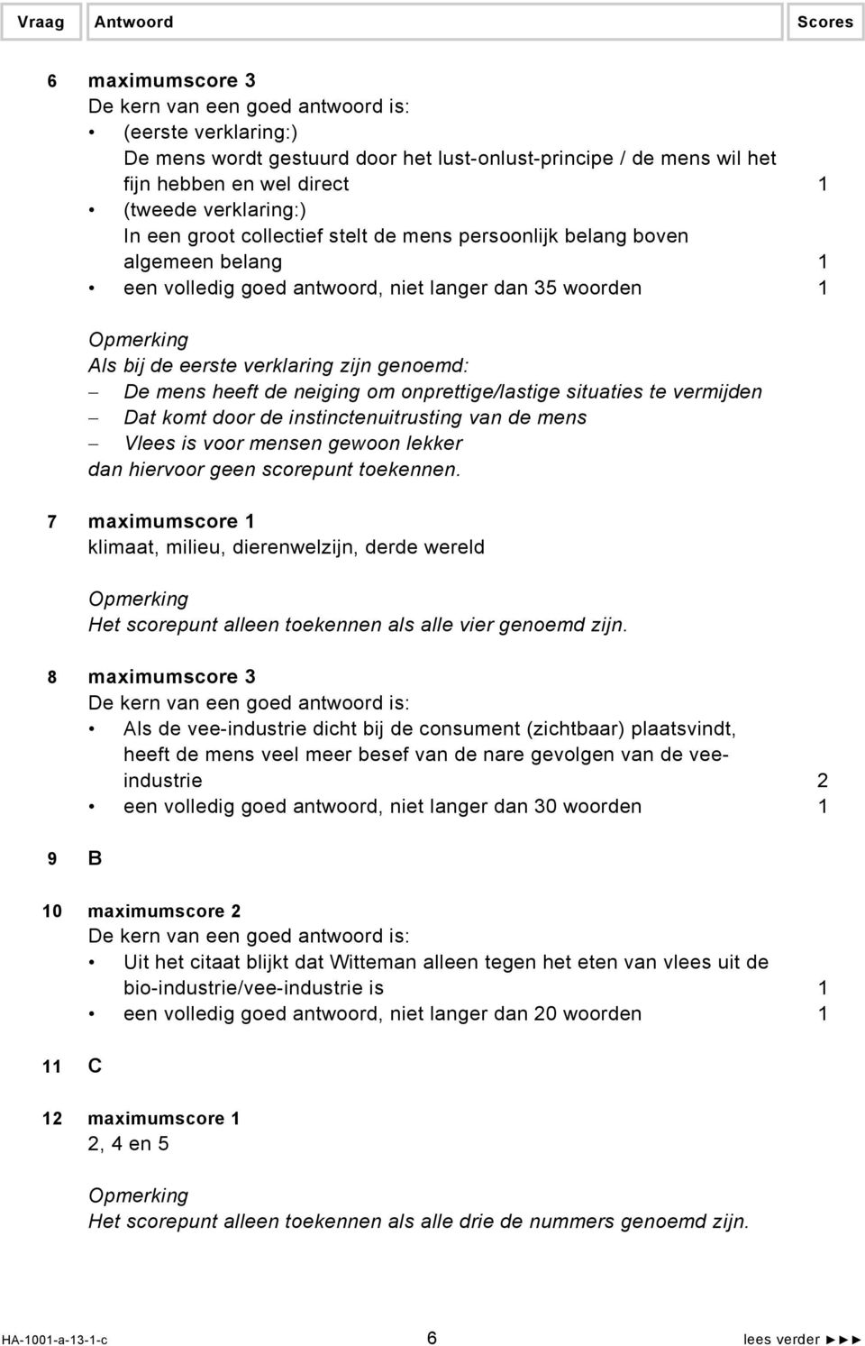 zijn genoemd: De mens heeft de neiging om onprettige/lastige situaties te vermijden Dat komt door de instinctenuitrusting van de mens Vlees is voor mensen gewoon lekker dan hiervoor geen scorepunt