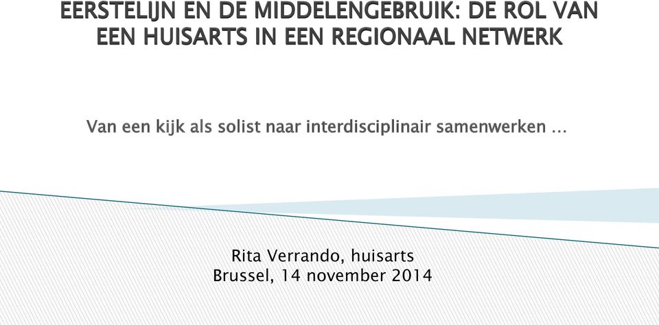 kijk als solist naar interdisciplinair