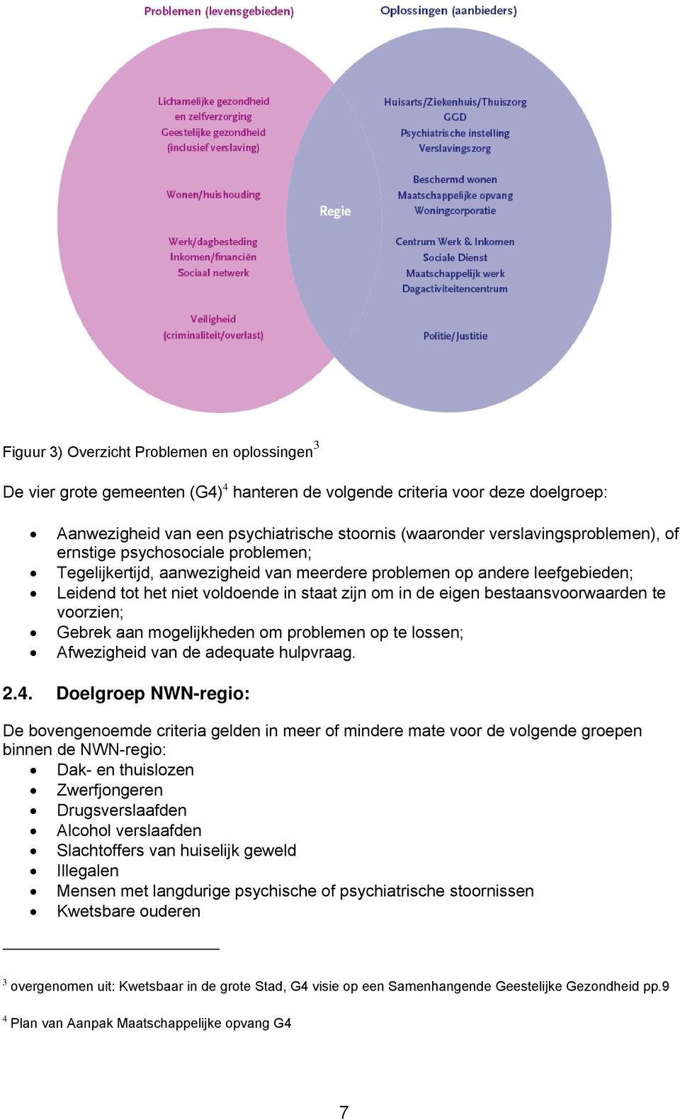 bestaansvoorwaarden te voorzien; Gebrek aan mogelijkheden om problemen op te lossen; Afwezigheid van de adequate hulpvraag. 2.4.
