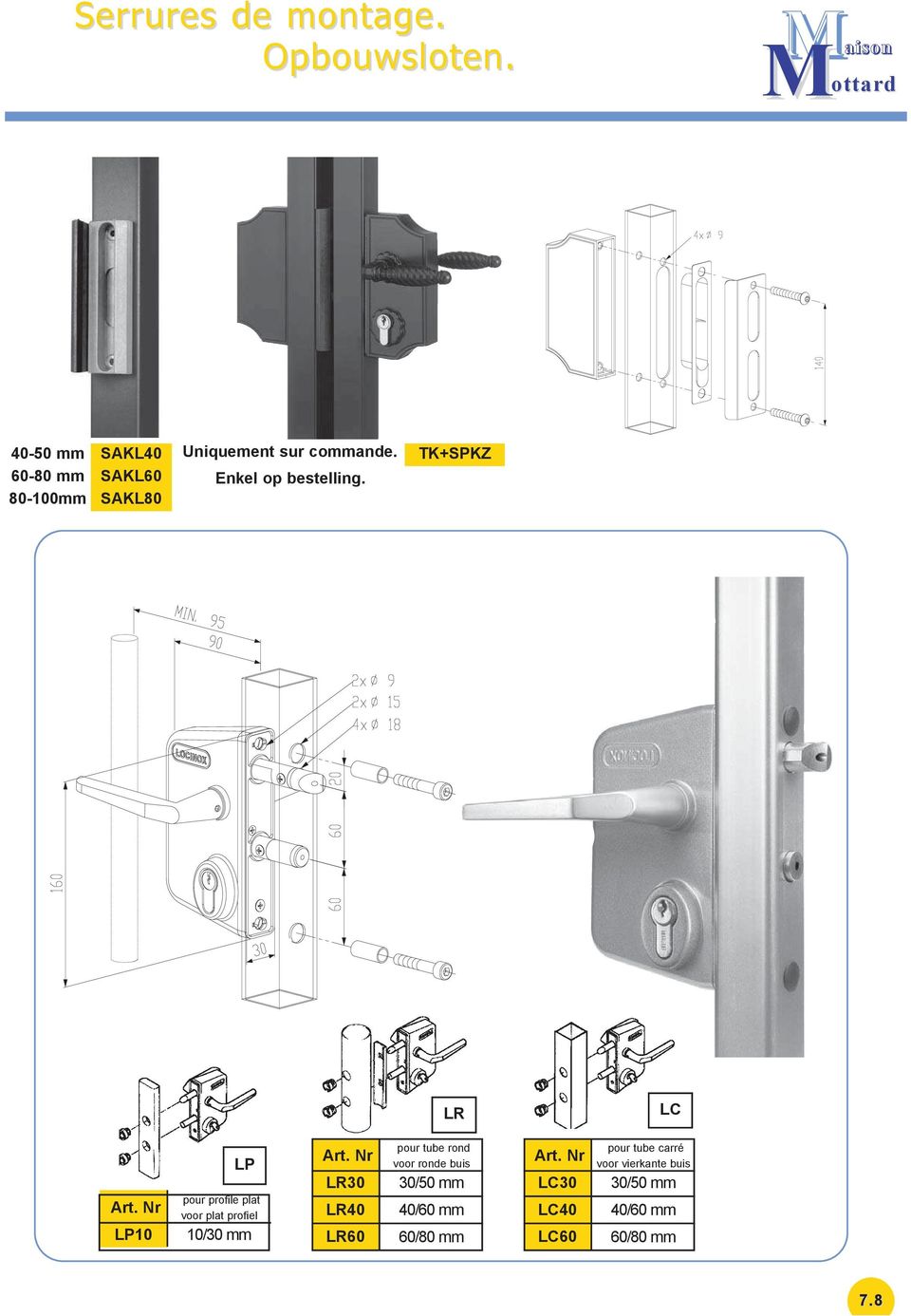 TK+SPKZ LR LC rt. Nr LP10 LP pour profile plat voor plat profiel 10/30 mm rt.