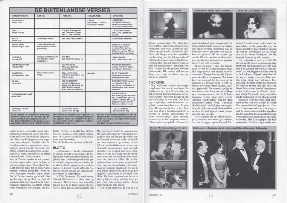 LA VIDA NOCTURNA met: Llnda Loredo (Mrs Laurel). BRATS GlOckl/che KIndheit Les Bons Petlts DIabIes winter 1930 BELOWZERO winterlvoorjaar 1930 Duitse titel onbekend met: Rlchard O'Connor (politieman).