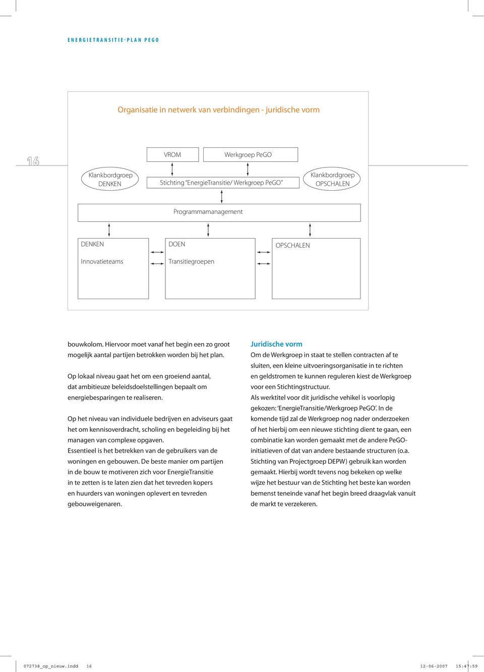 Hiervoor moet vanaf het begin een zo groot mogelijk aantal partijen betrokken worden bij het plan.