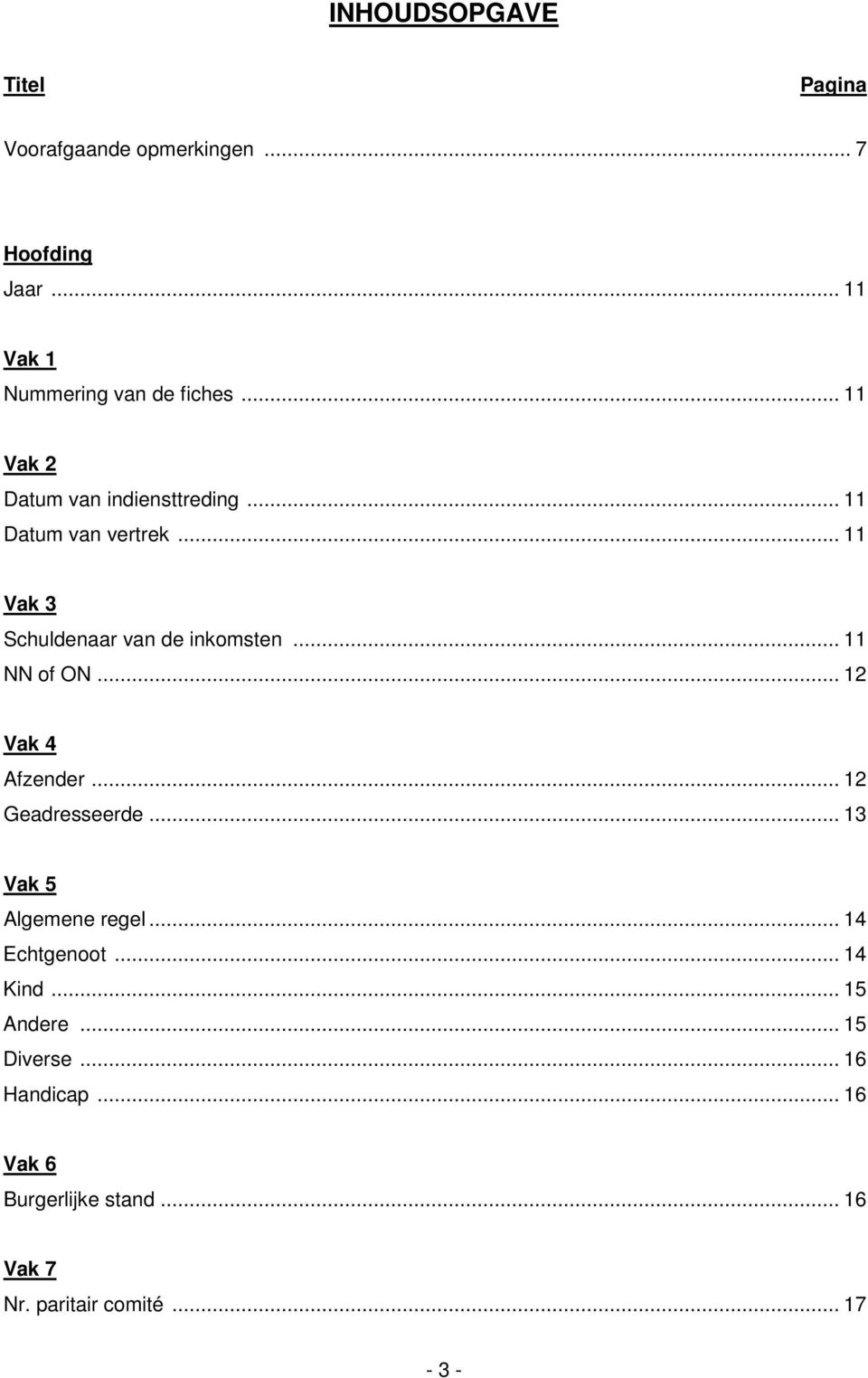 .. 11 NN of ON... 12 Vak 4 Afzender... 12 Geadresseerde... 13 Vak 5 Algemene regel... 14 Echtgenoot... 14 Kind.