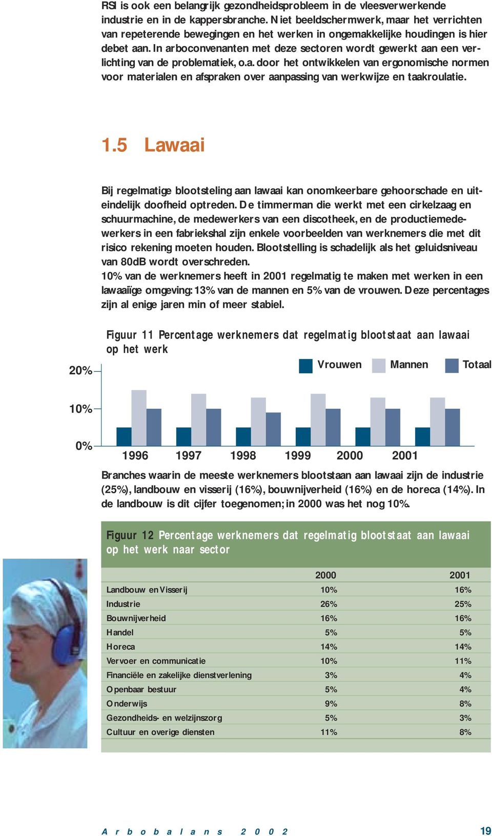 In arboconvenanten met deze sectoren wordt gewerkt aan een verlichting van de problematiek, o.a. door het ontwikkelen van ergonomische normen voor materialen en afspraken over aanpassing van werkwijze en taakroulatie.