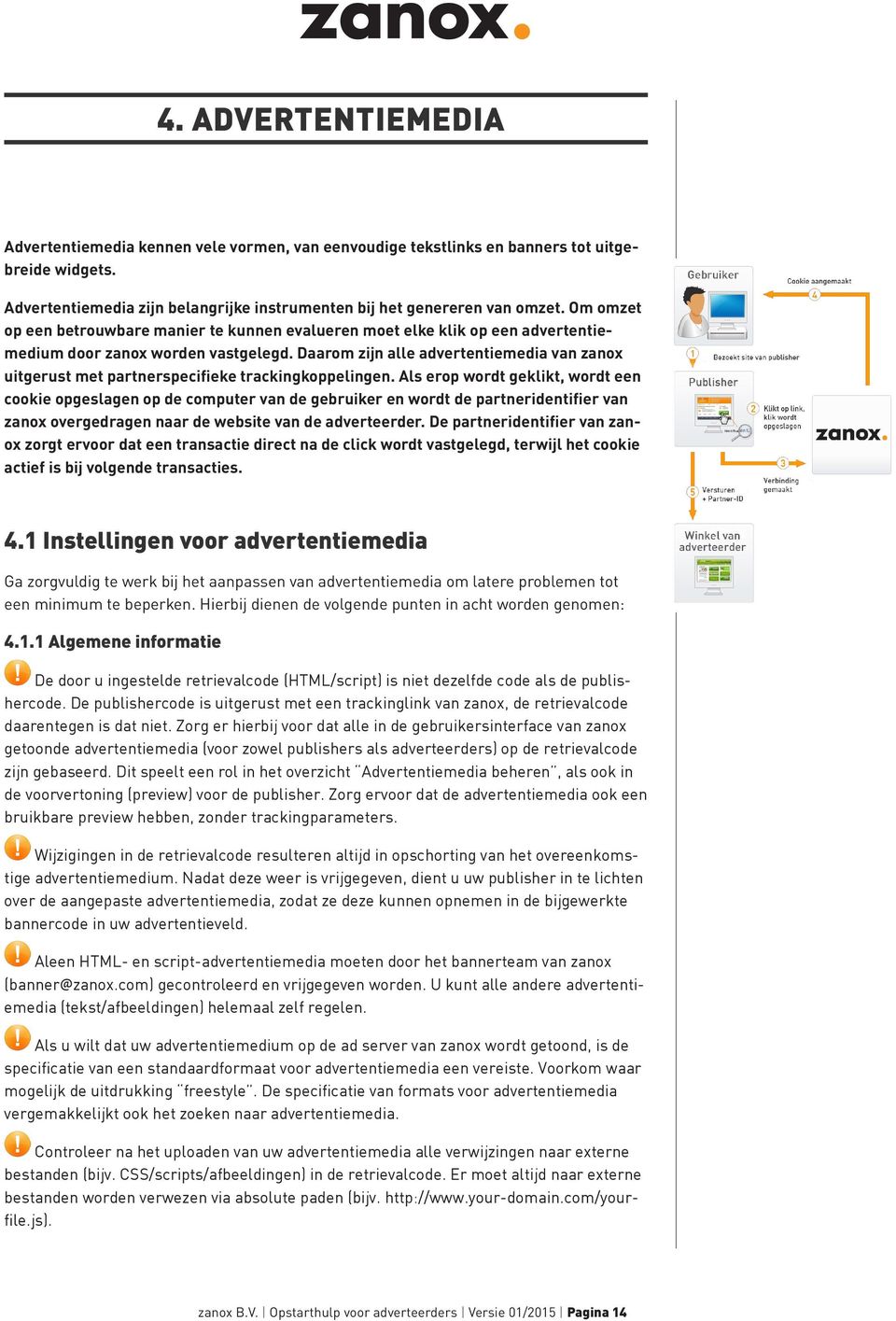 Daarom zijn alle advertentiemedia van zanox uitgerust met partnerspecifieke trackingkoppelingen.