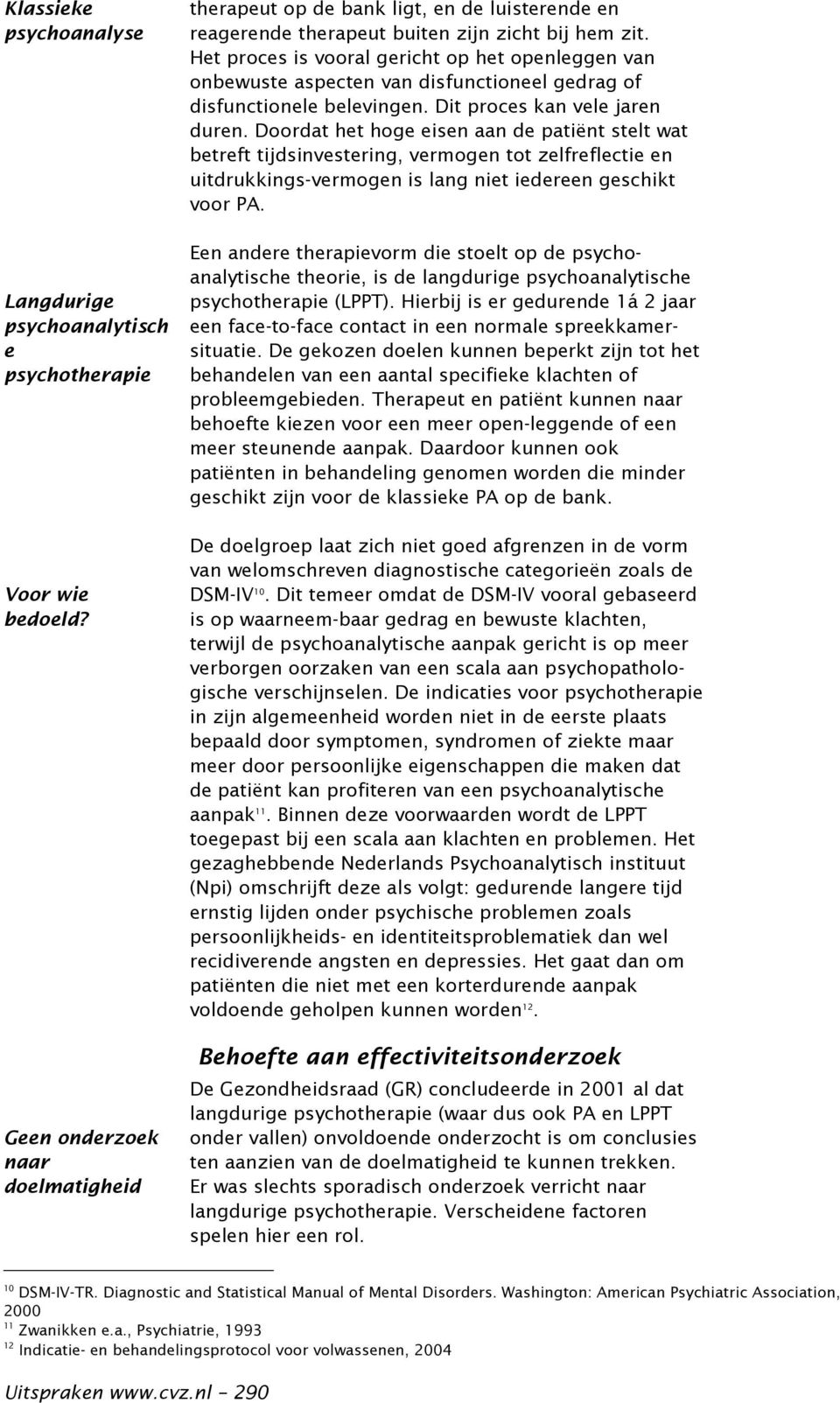 Het proces is vooral gericht op het openleggen van onbewuste aspecten van disfunctioneel gedrag of disfunctionele belevingen. Dit proces kan vele jaren duren.