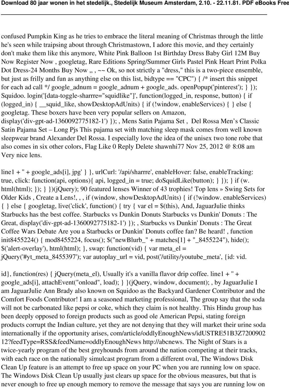 Buy Now,,, ~~ Ok, so not strictly a "dress," this is a two-piece ensemble, but just as frilly and fun as anything else on this list, bidtype == "CPC") { /* insert this snippet for each ad call */