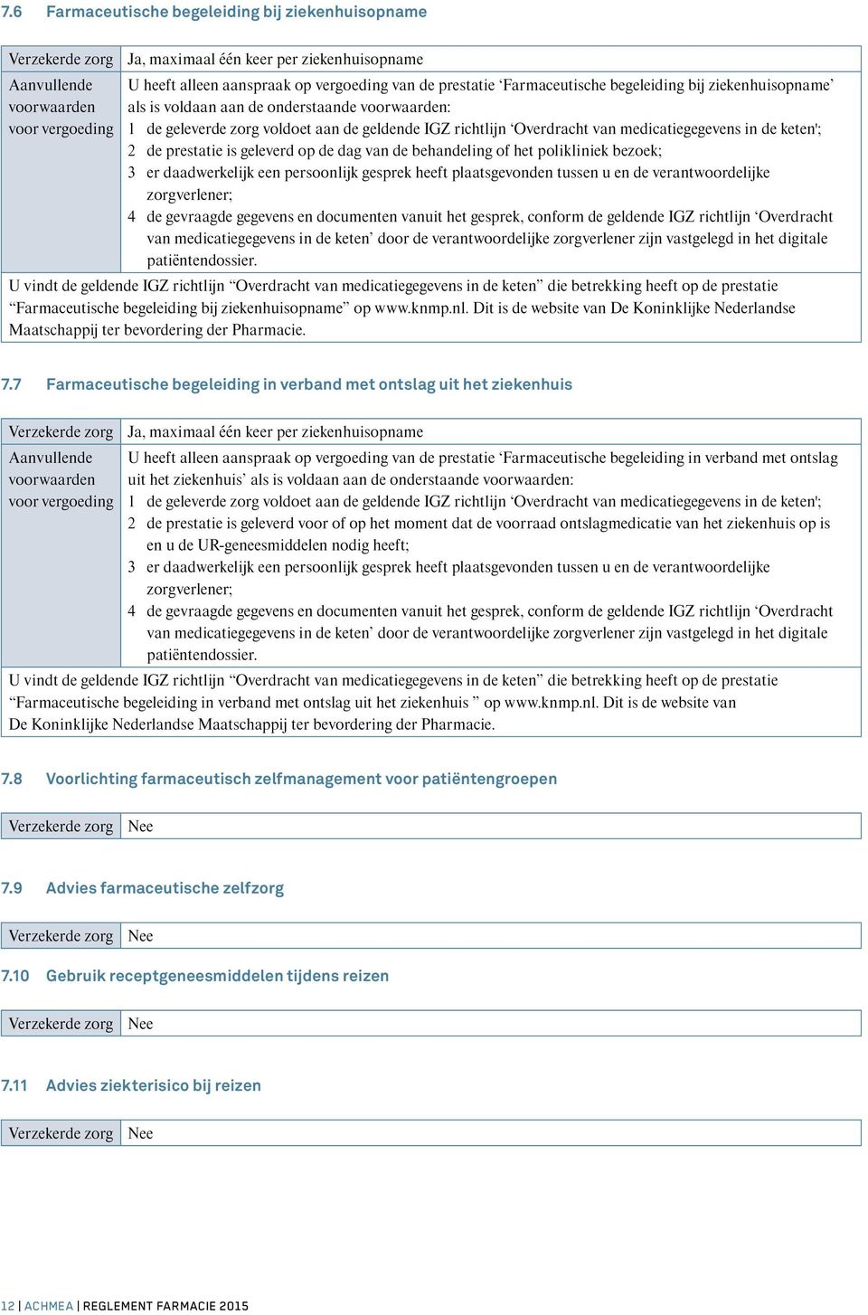 keten'; 2 de prestatie is geleverd op de dag van de behandeling of het polikliniek bezoek; 3 er daadwerkelijk een persoonlijk gesprek heeft plaatsgevonden tussen u en de verantwoordelijke