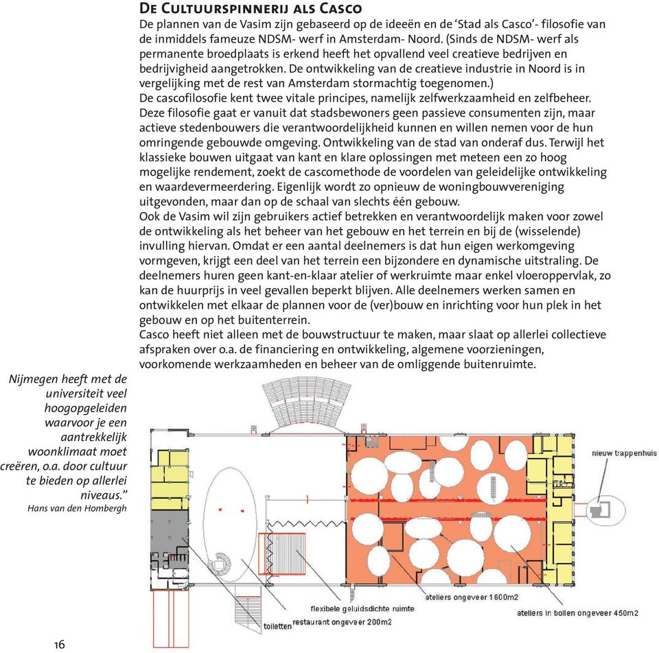 (Sinds de NDSM- werf als permanente broedplaats is erkend heeft het opvallend veel creatieve bedrijven en bedrijvigheid aangetrokken.