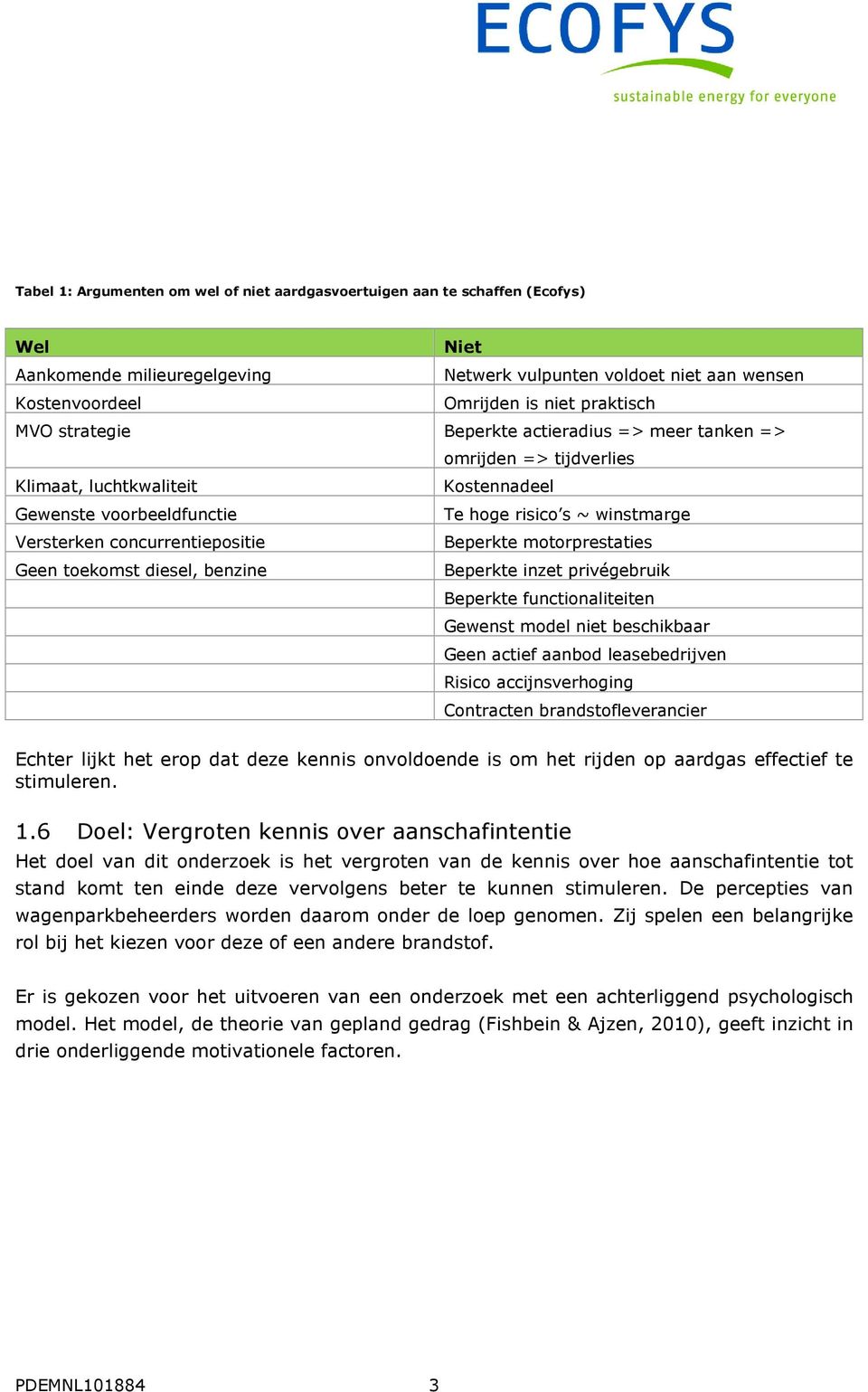 concurrentiepositie Beperkte motorprestaties Geen toekomst diesel, benzine Beperkte inzet privégebruik Beperkte functionaliteiten Gewenst model niet beschikbaar Geen actief aanbod leasebedrijven