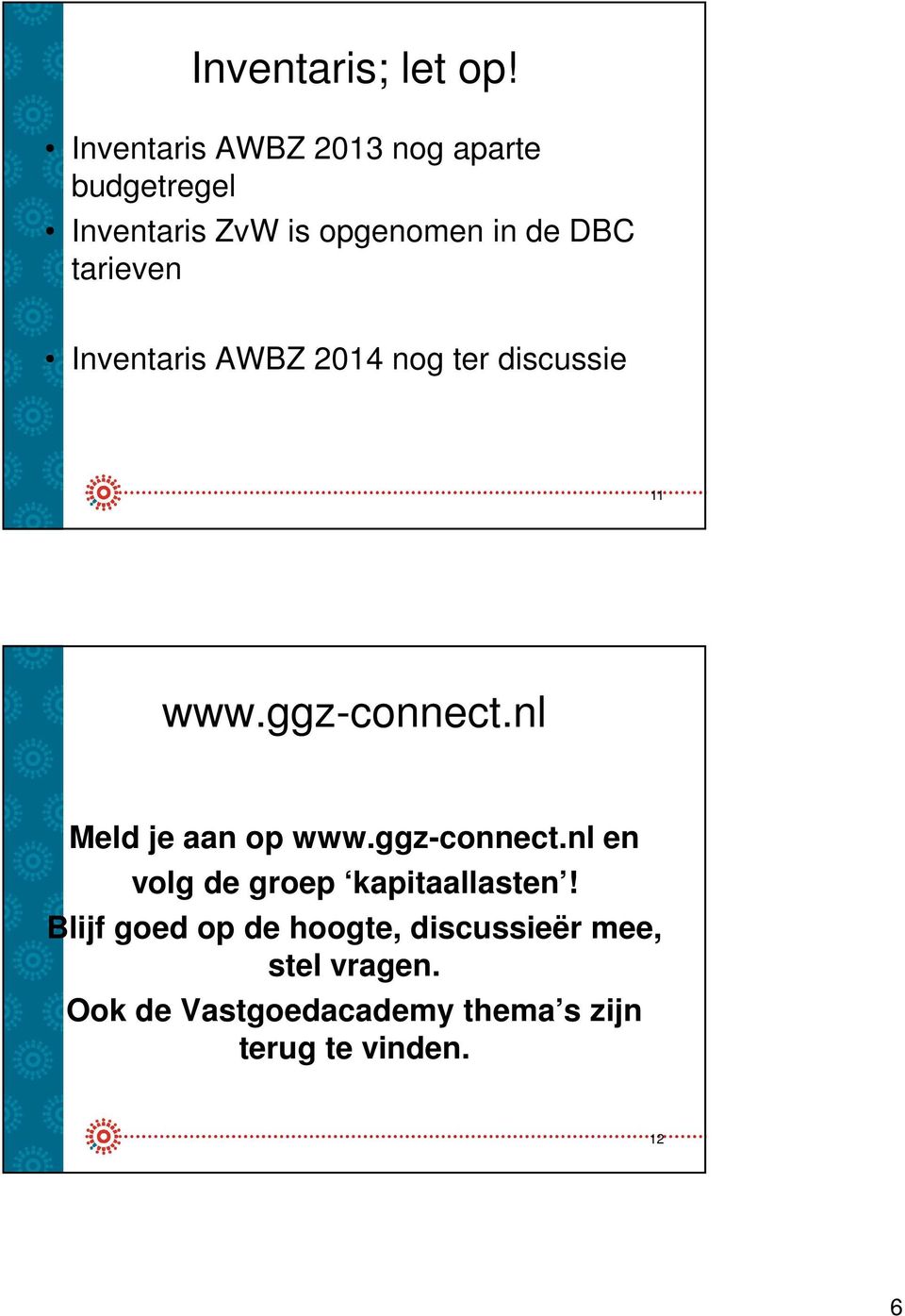 tarieven Inventaris AWBZ 2014 nog ter discussie 11 www.ggz-connect.