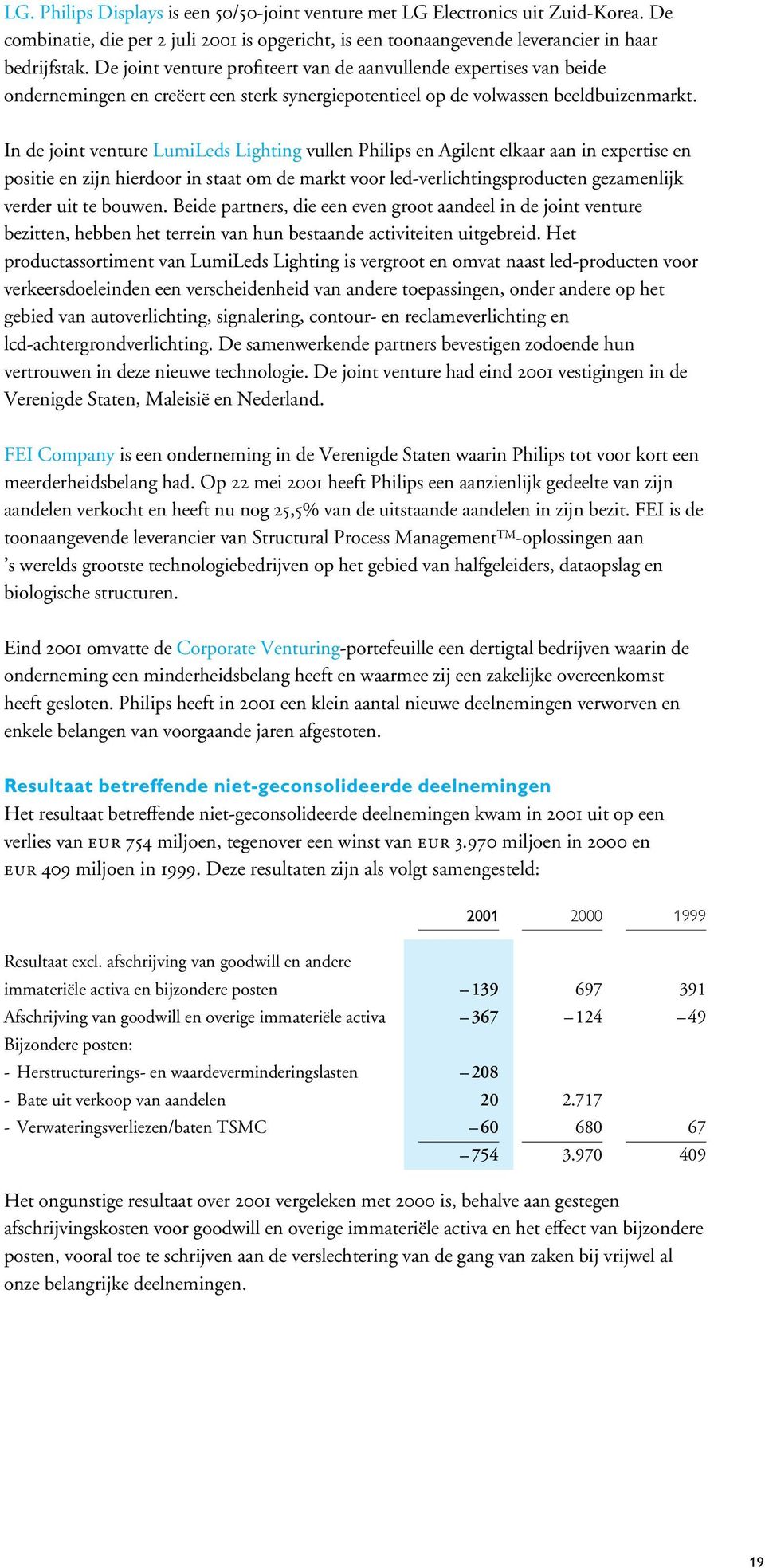 In de joint venture LumiLeds Lighting vullen Philips en Agilent elkaar aan in expertise en positie en zijn hierdoor in staat om de markt voor led-verlichtingsproducten gezamenlijk verder uit te