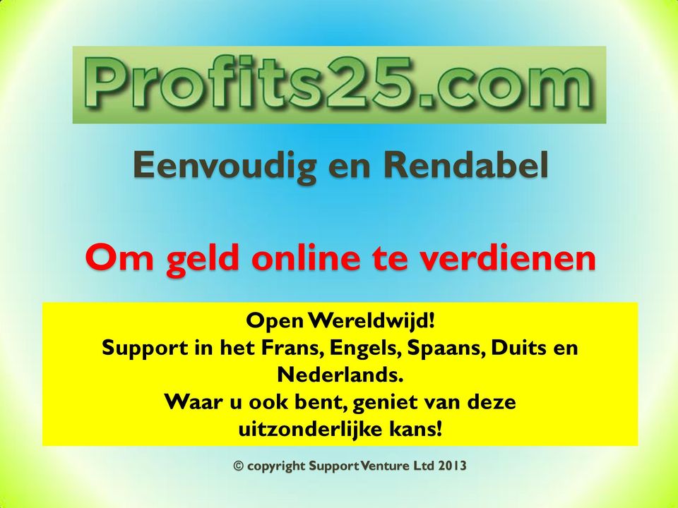 Support in het Frans, Engels, Spaans, Duits en