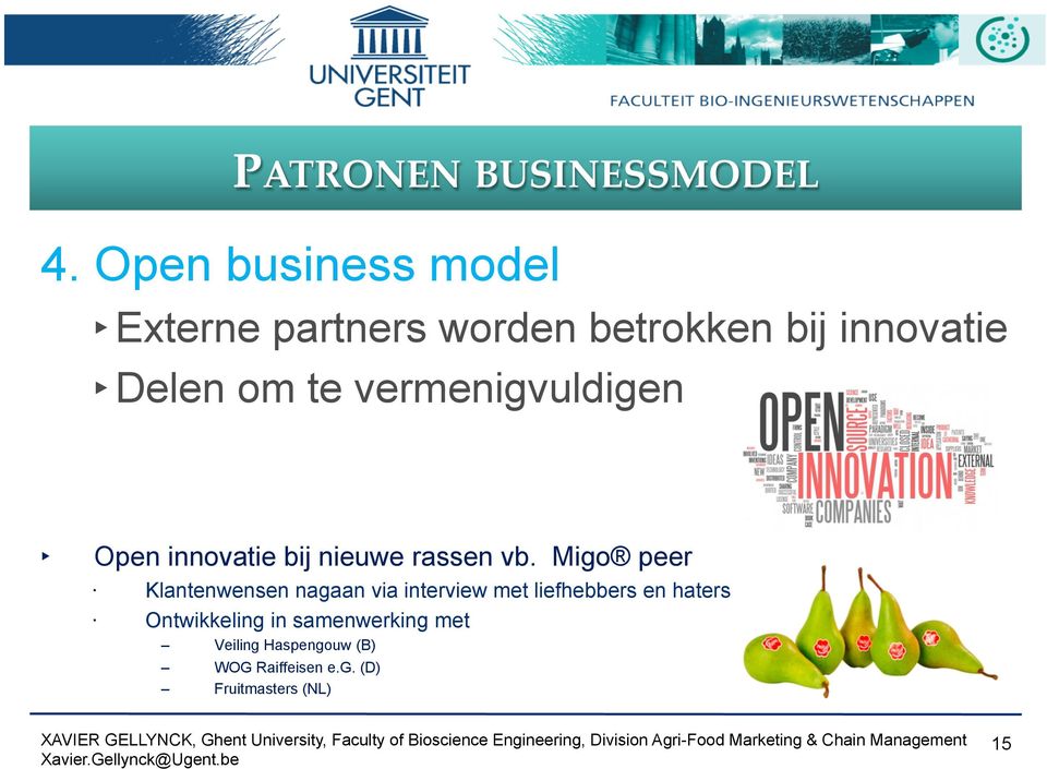 vermenigvuldigen Open innovatie bij nieuwe rassen vb.