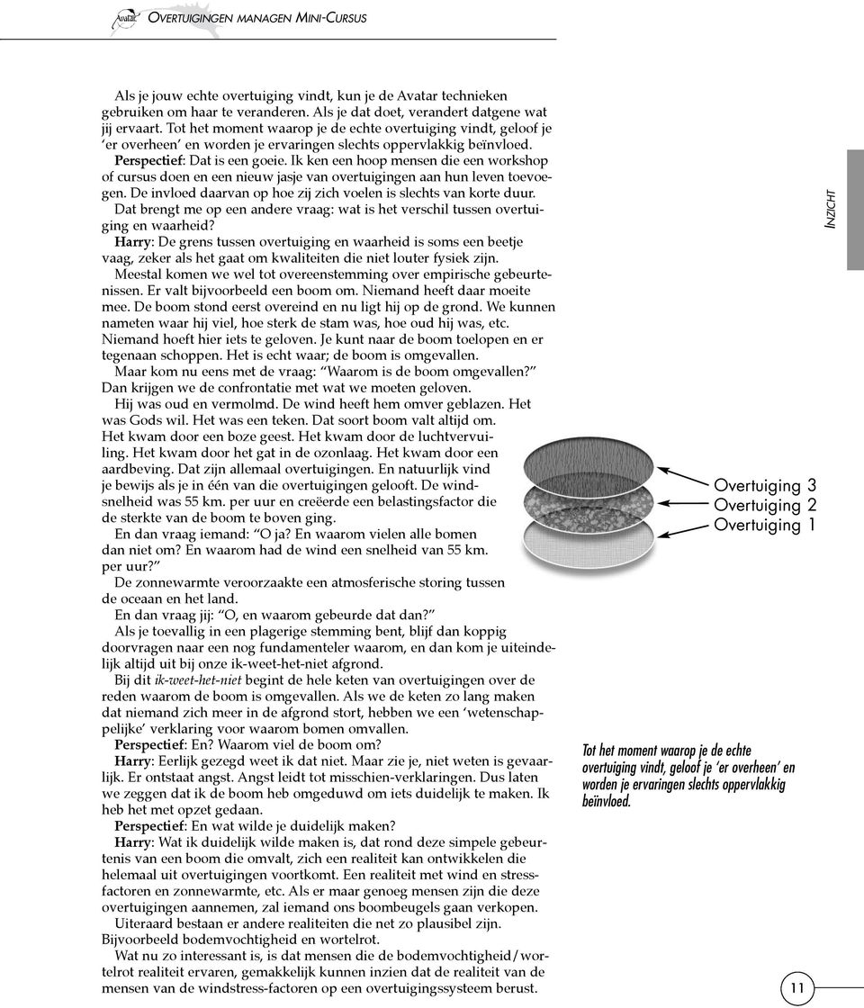 Ik ken een hoop mensen die een workshop of cursus doen en een nieuw jasje van overtuigingen aan hun leven toevoegen. De invloed daarvan op hoe zij zich voelen is slechts van korte duur.