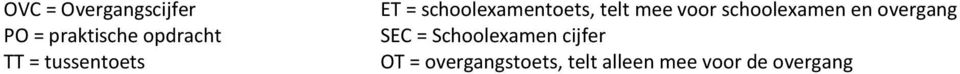 telt mee voor schoolexamen en overgang