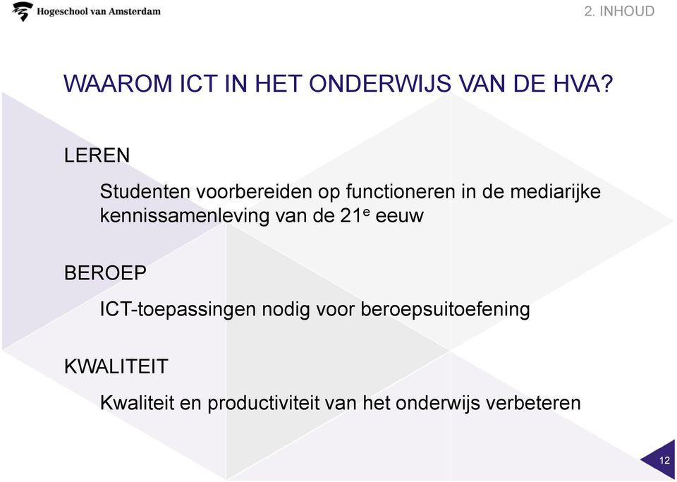 kennissamenleving van de 21 e eeuw BEROEP ICT-toepassingen nodig