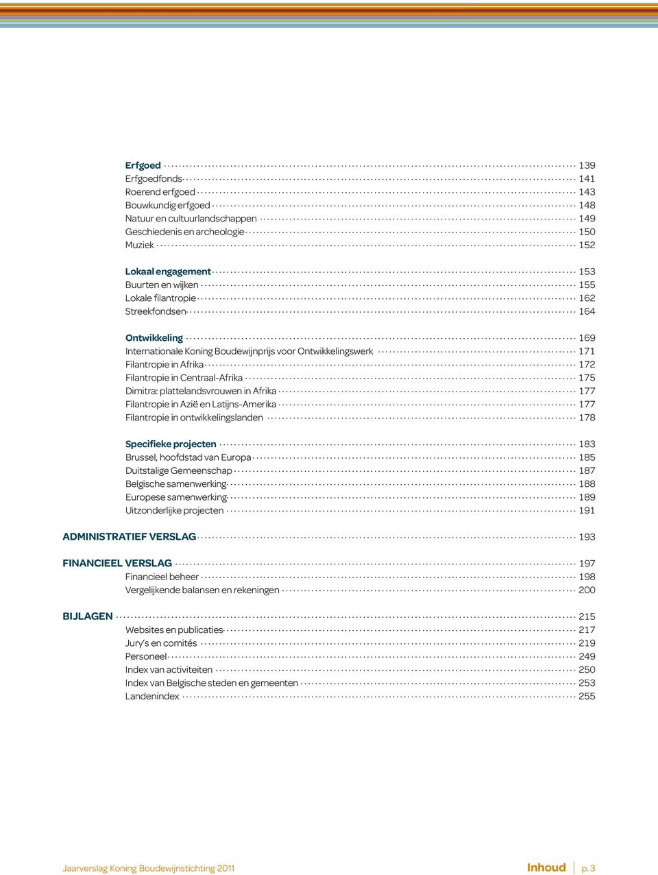 plattelandsvrouwen in Afrika 177 Filantropie in Azië en Latijns-Amerika 177 Filantropie in ontwikkelingslanden 178 Specifieke projecten 183 Brussel, hoofdstad van Europa 185 Duitstalige Gemeenschap