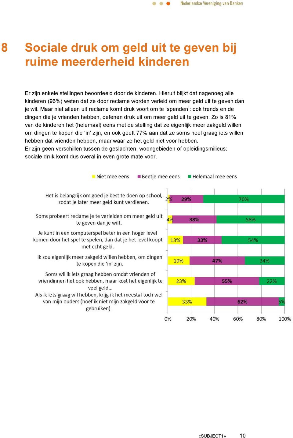 Maar niet alleen uit reclame komt druk voort om te spenden : ook trends en de dingen die je vrienden hebben, oefenen druk uit om meer geld uit te geven.