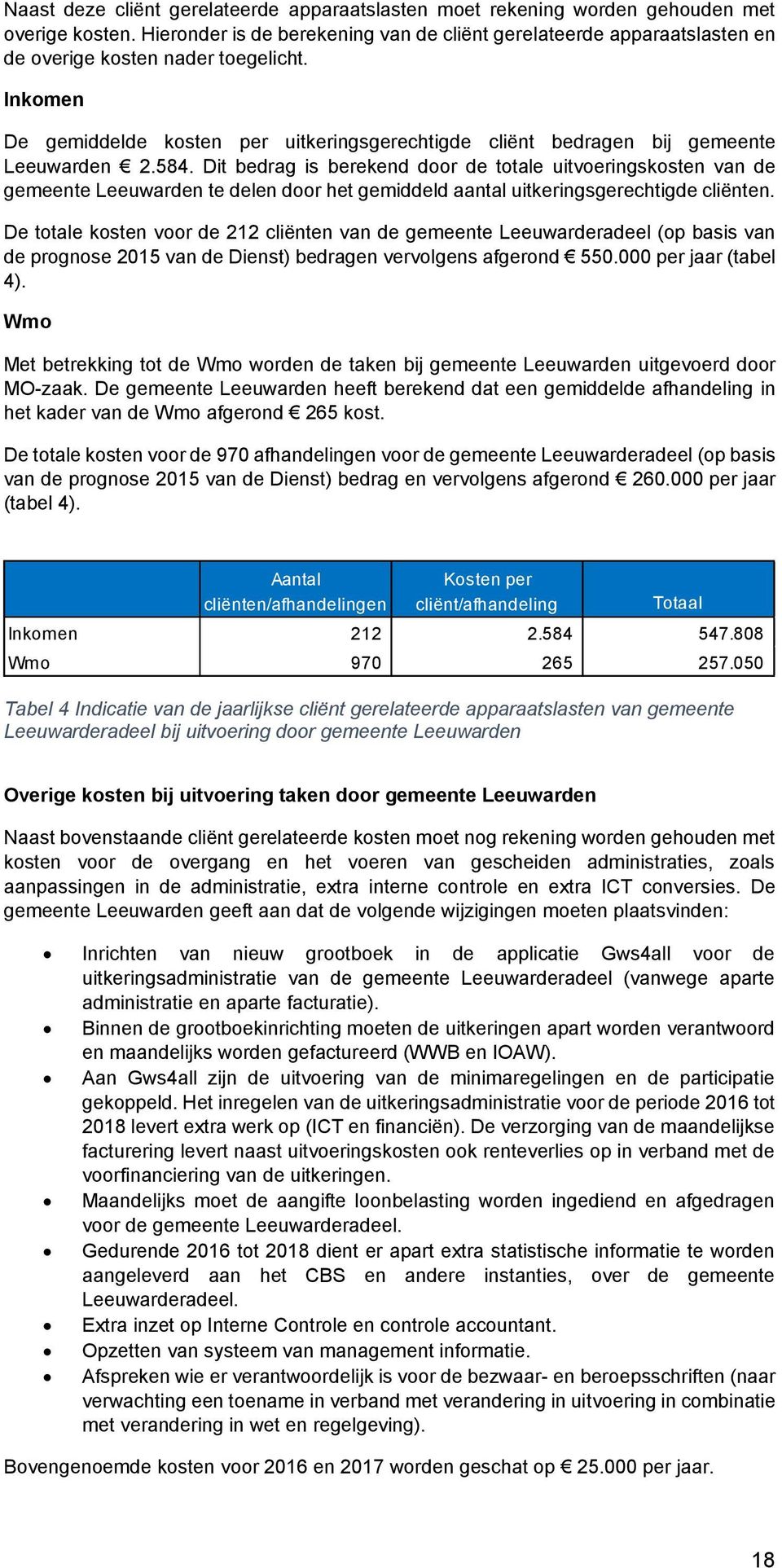 Inkomen De gemiddelde kosten per uitkeringsgerechtigde cliënt bedragen bij gemeente Leeuwarden 2.584.